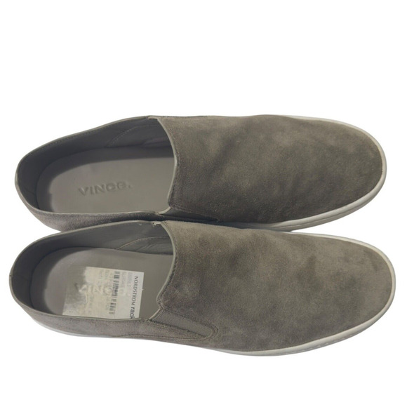 Vince Verrell Slip On Suede Sneaker Mule Size 7/37 Silver Sage (Light Olive) VGC - Picture 4 of 9